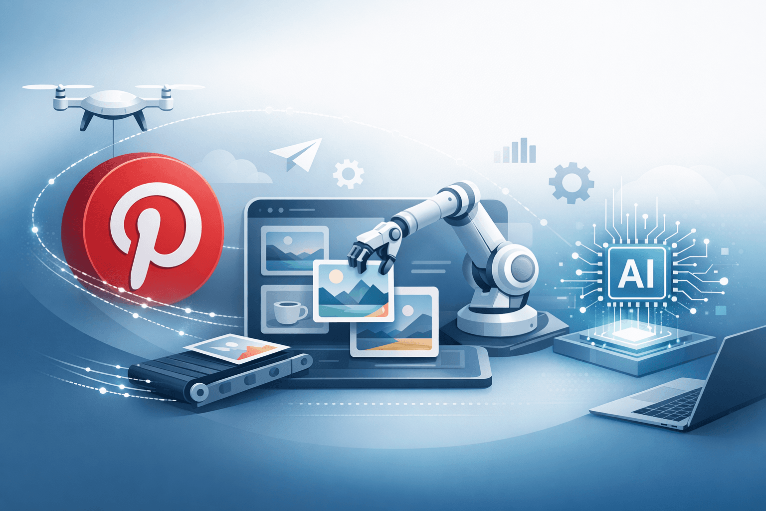 Workflow Pinterest automatisé : idées, visuels, planning et publication avec IA