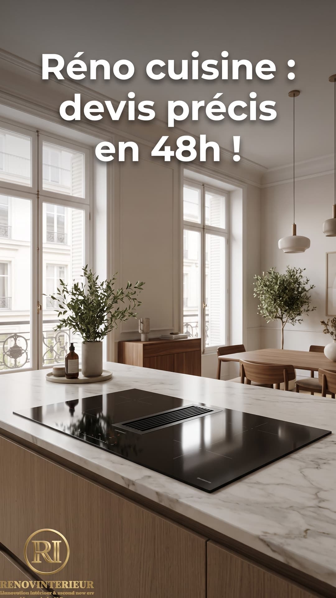 On voit de plus en plus de cuisines sans hotte au mur… parce que l’aspiration passe directement dans la plaque. Sur le papier, c’est très p…